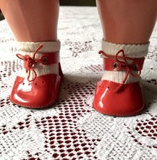 Alte Puppenschuhe 7 cm