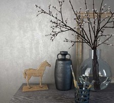 Vliestapete Beton Optik Einfarbig Weiß Grau Perlmutt Metallic 82374 (3,30€/1qm)