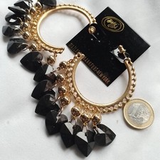 Creolen stecker xxl gold fein - gold,