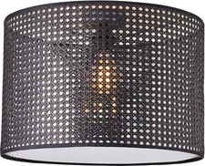 Couch Decken Spot Strahler Leuchte Lampe FEINES GEFLECHT 1-flg. Schwarz Rattan