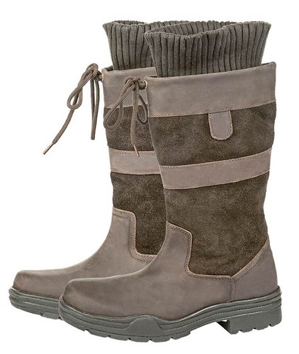 Modische lederstiefel - modische, 3/4
