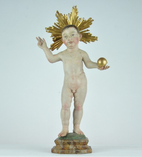 Jesuskind 1750 holz - jesuskind,, um