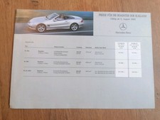 Mercedes SL-Klasse R230 Roadster Preisliste 8.2002,   SL 350, SL 500, SL 55 AMG