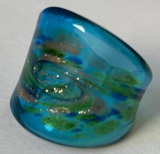 Unikat - Glasring Aquamarine