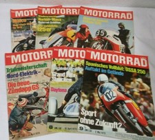 70er 6 Motorrad Magazine Zeitschriften Nr. 4-9 Februar-Mai 1970 70s