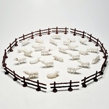 VEB PLAHO Marolin Herde/Weide Tiere 27x SCHAF/LAMM/WIDDER 13x ZAUN Osten/DDR