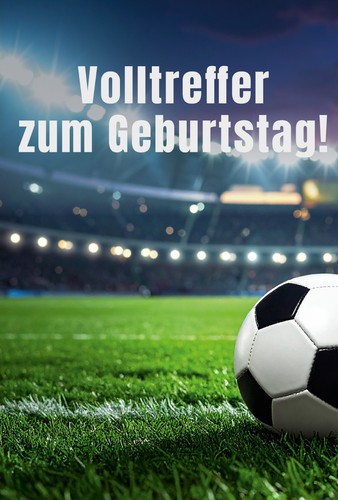 Fußball geburtstagskarte - fußball,