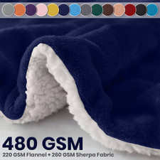 480 GSM Luxus Schwer Sherpa Decke Warm Kunstfell Nerz Schlafsofa Fleece Überwurf UK