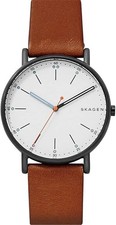SKAGEN Signatur Uhr für Herren Mit Lederarmband | SKW6374