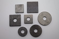 Anschweißblech Stahl roh - Ronde Loch Metall Eisen Lasche Scheibe rund Pfosten 