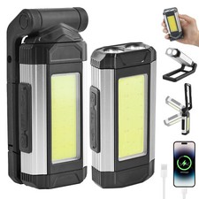 KFZ LED COB Arbeitsleuchte Akku Werkstattlampe Handlampe Mit Magnet Taschenlampe