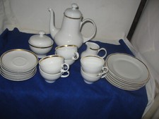 Kaffeeservice Kahla für 6 Personen Goldrand