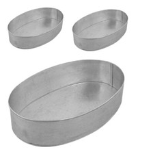 3x Llanera (19x13cm) Leche Flan Philippinen Alu Backform + Dämpfen für Desserts