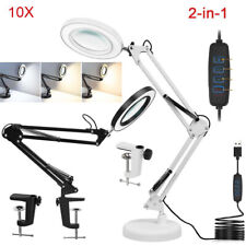 72 LED Lupenleuchte 10 Dioptrien Arbeitsleuchte Lupenlampe Lupe mit Clip Basis