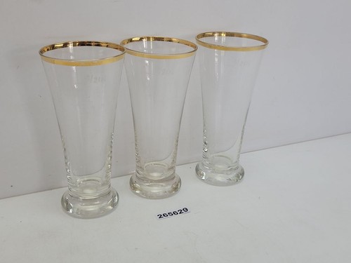 Biergläser glas goldrand - glas,