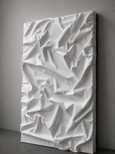 Handmade white wall art - 3d,