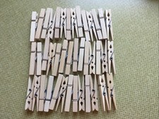 40 Stück Holz Wäscheklammern Glubberl neu aus Wäscherei gute Qualität Glupperl