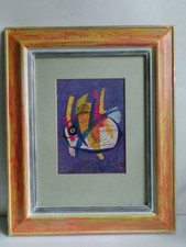 M. UHLENHUTH "Munterer Fisch" Gouache monogrammiert,gerahmt