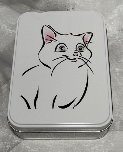 Blechdose katze mit - blechdose,