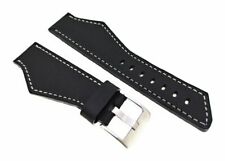Heavy Metal Uhrenarmband 22 mm schwarz Top Handarbeit aus Deutschland schwarz 