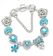 Blaue Liebe Charm Kristall