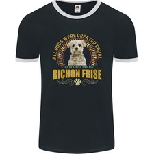 Ein Bichon Frise Hund Herren Ringer Fotl