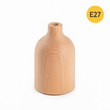 E27 Lampenfassung Holz Natur