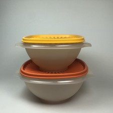 Tupperware vintage 2 x Tri-Star Sonnendeckel Dose Sonnenschüssel 838-6 / 840-9