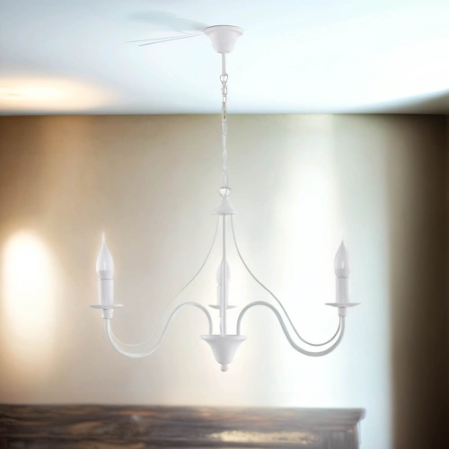 Kronleuchter ø60cm weiß - Ø60cm,
