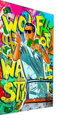 Leinwand Bilder Wolf Wall Street Auto Pop Art Wandbilder-Hochwertiger Kunstdruck