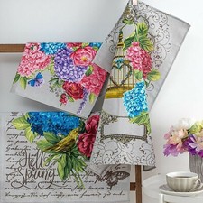 3er Set 58x47cm Leinen Optik