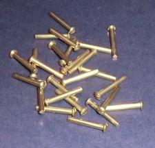 25 Messing Halbrundnieten