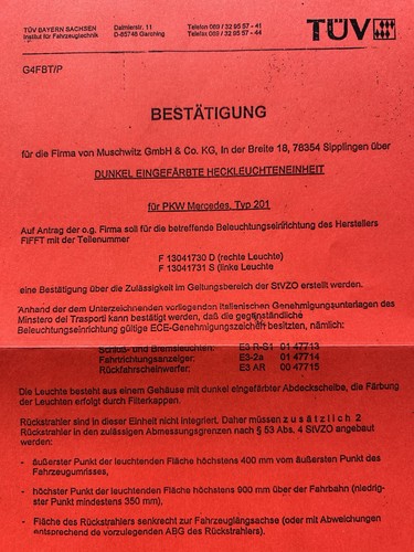 Abe schwarze rückleuchten mhw - rückleuchten,