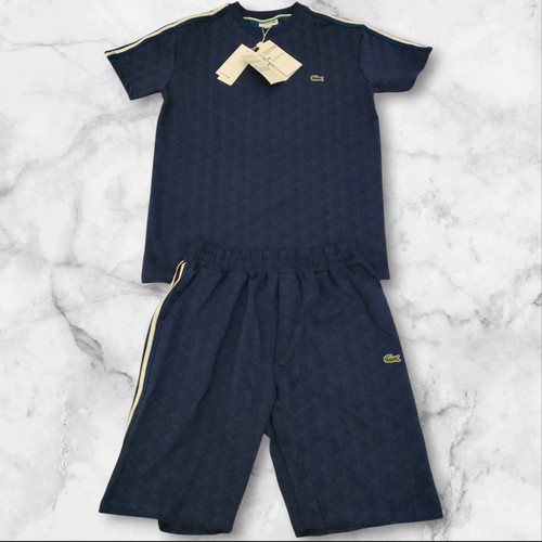 Lacoste monogram anzug blau - monogram,