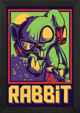 Gangsta Rabbit gerahmtes