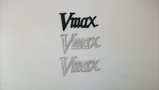 Patches Vmax, silber und schwarz, ca. 9 x 4 cm, zum Aufbügeln oder Aufnähen, neu
