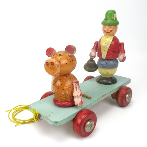 Vintage holz zugspiel - holz,