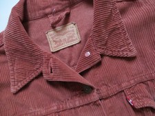 Levi's Cord Jeans Jacke Gr. M Rot-Braune Vintage Breit-Cordjacke 6 Taschen KULT!