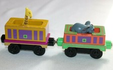 Learning Curve Safari Car und Safari Cargo Car Holz Holzeisenbahn w Thomas #0454