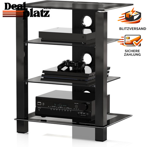 Hifi rack glas alu - hifi,