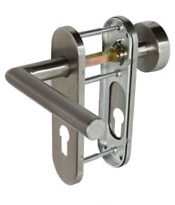 Edelstahl Feuerschutz Türbeschlag FS-1353 KS Knauf PZ 72 mm L Form Türklinke