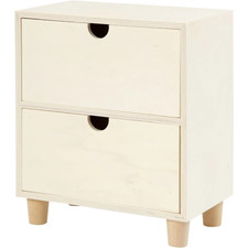 Holz Brust Von 2 Schubladen
