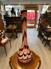 VINTAGE BODENVASE GROSSE VASE AUS GLAS LOLLIPOP SPACE AGE SCHOTT ZWIESEL 80x27cm