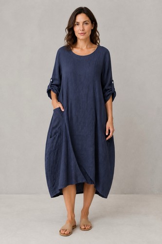 Valentini damen leinenkleid - valentini,