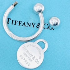 Tiffany & Co. Return to Tiffany Schlüsselanhänger mit rundem Anhänger Sterlin...