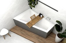 Badewanne + Ablage Bambus