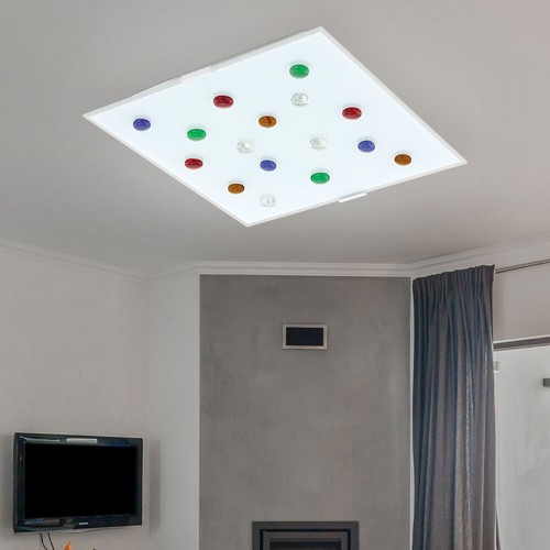 Led decken lampe glas - decken, steine