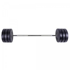 GORILLA SPORTS® Langhantel Set 38kg Gewichte Hantelstange 30mm Hantelset Hanteln