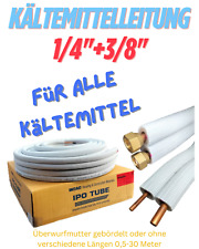 Kältemittelleitung 1/4"+3/8" 1-30M Überwurfmutter Vorisoliert Kupferohr isoliert