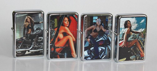 Sturmfeuerzeug biker girl - ", "